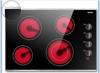 New in box New 30 Inch Electric Cooktop 4 Burners, Knob Control Ceramic Cooktop Built-in 30" Radiant Electric