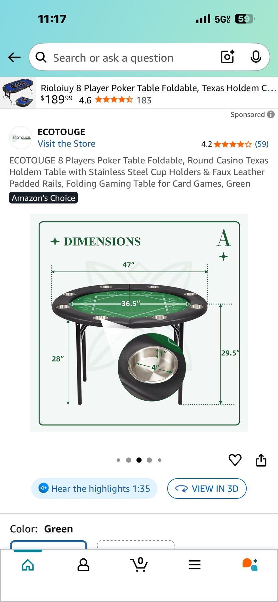 round 8 pkayer poker table