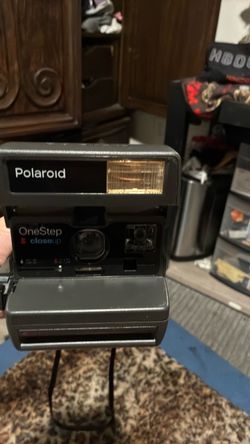 Vintage Polaroid camera one step close up