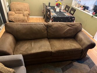 Suede couch