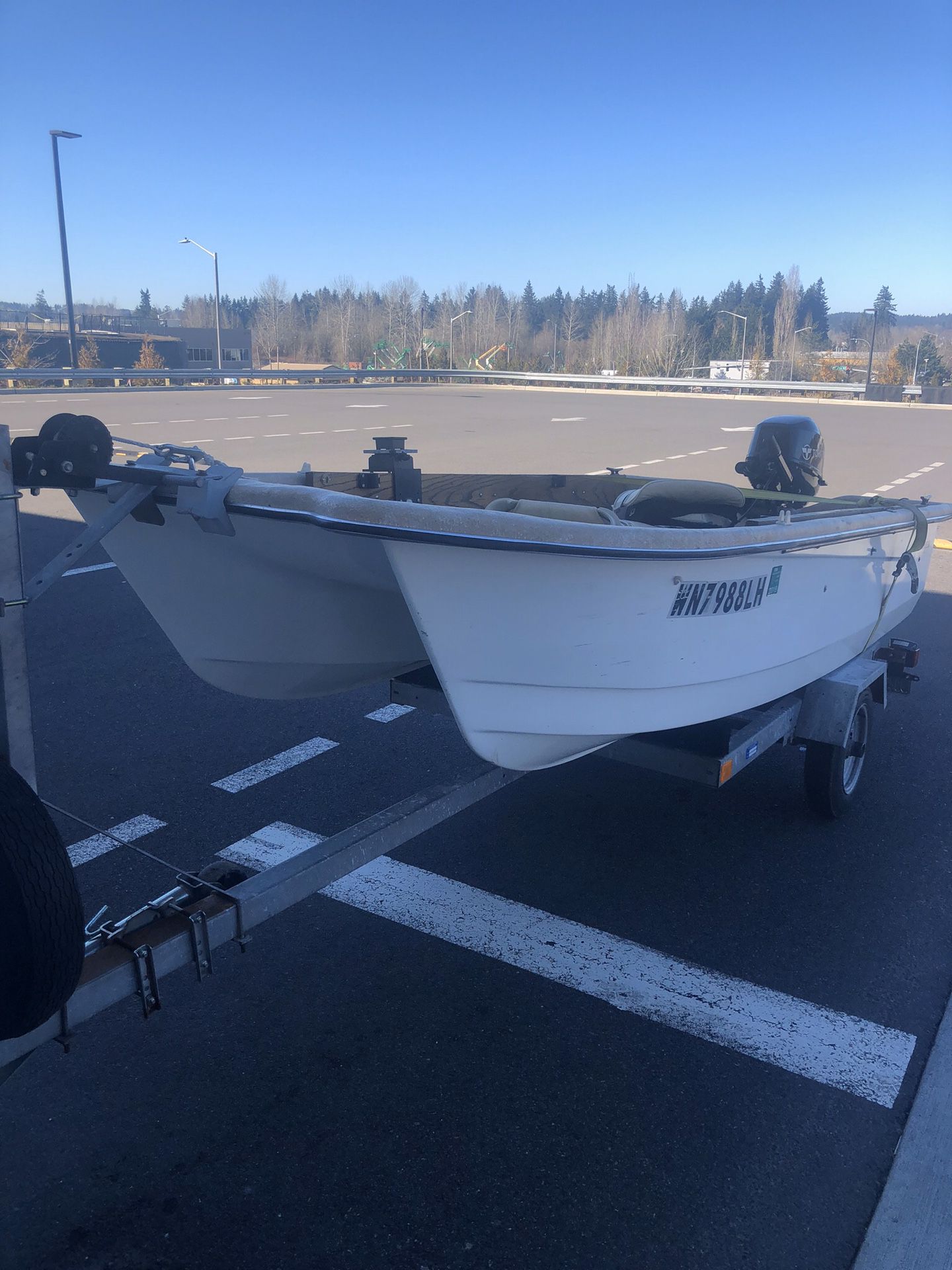 12’ Sorensen with 20hp 2019 Tohatsu outboard downriggers salmon boat
