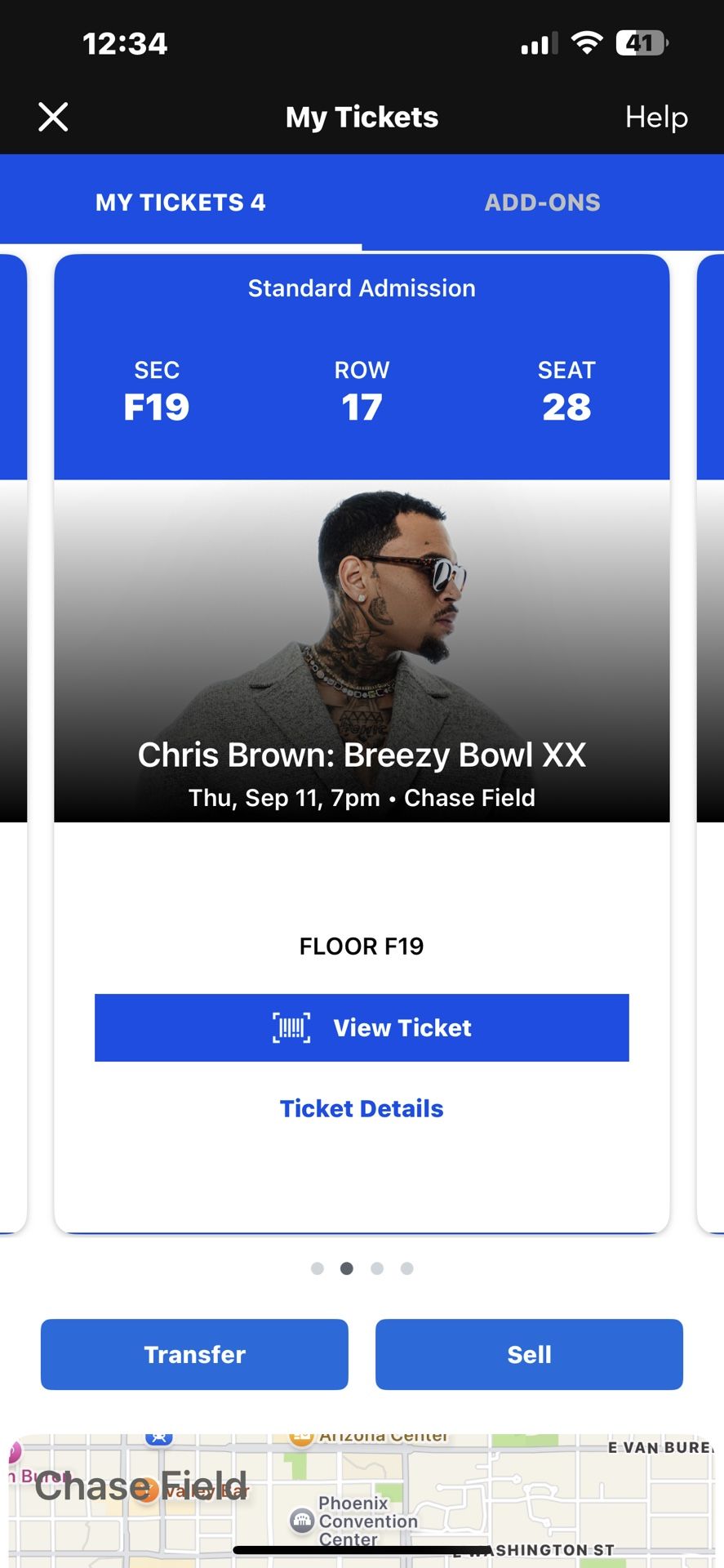 Chris Brown Breezy Bowl Floor Seats