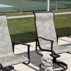 2 Swirl Patio Chairs 