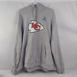 Kansas City Chiefs Mom 23 Hoodie Port And Company Size 2XL XXL Grey Red White Yellow Logo