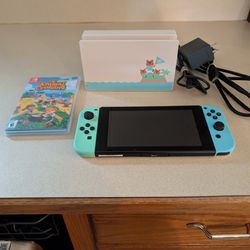 Animal Crossing Nintendo Switch With OEM Cables And Game