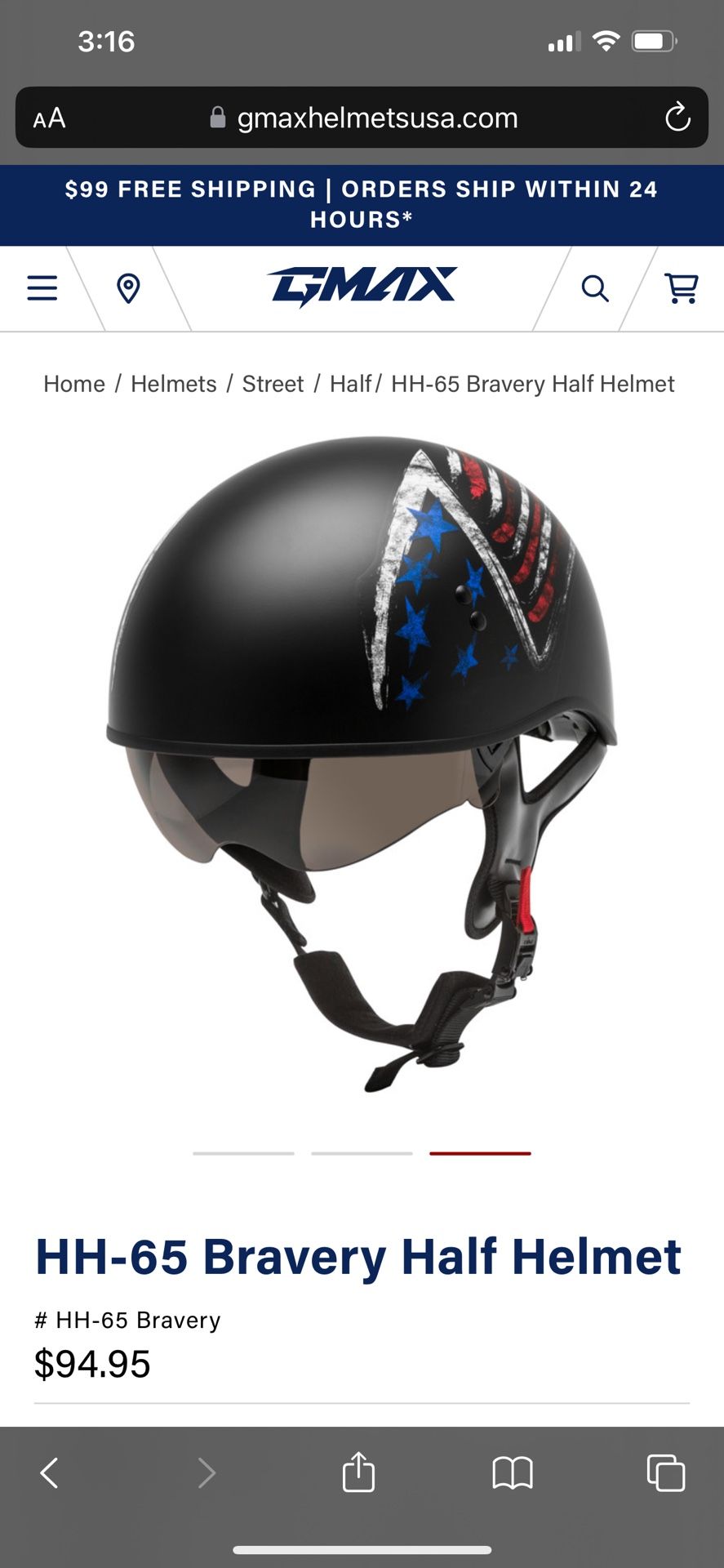 GMax GM65 Bravery Helmet