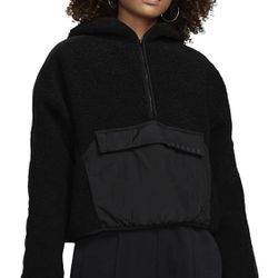 Nike Air Jordan Cozy Women’s Fleece Hoodie Black DJ2725-010 NWT Size:L