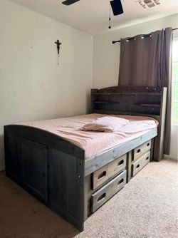 Queen Bed Frame w/ Storage Mattress NOT included