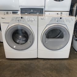 WHIRLPOOL LARGE CAPACITY WASHER DRYER ELECTRIC SET 