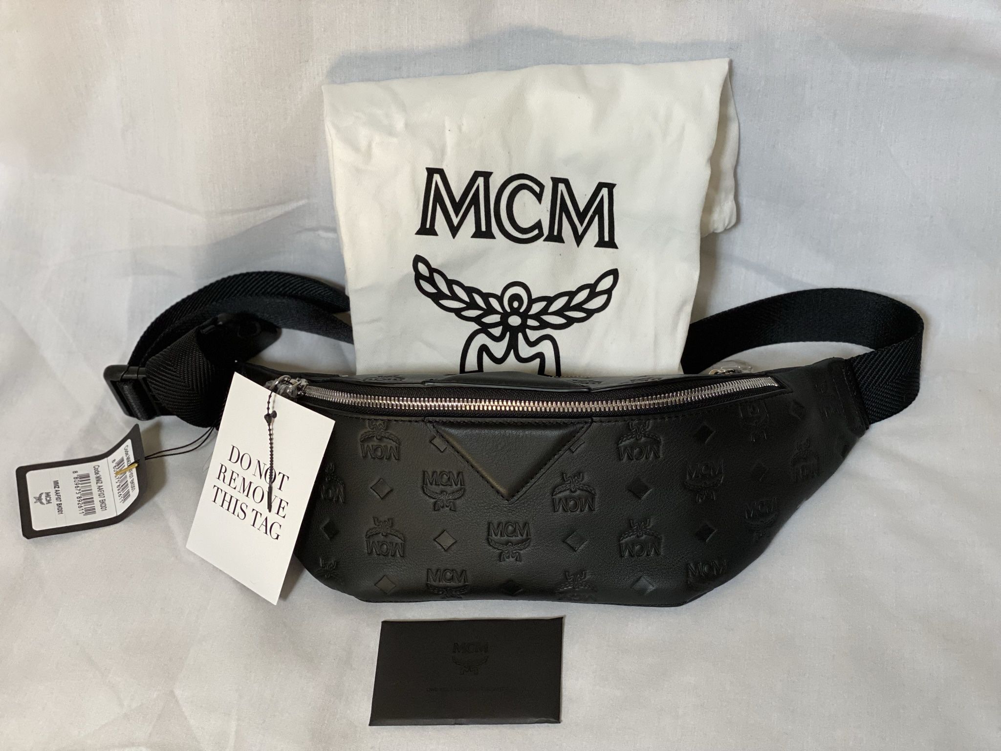 Mcm Fursten Belt Bag Monogram Leather Blk
