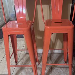 Orange Bar Stools