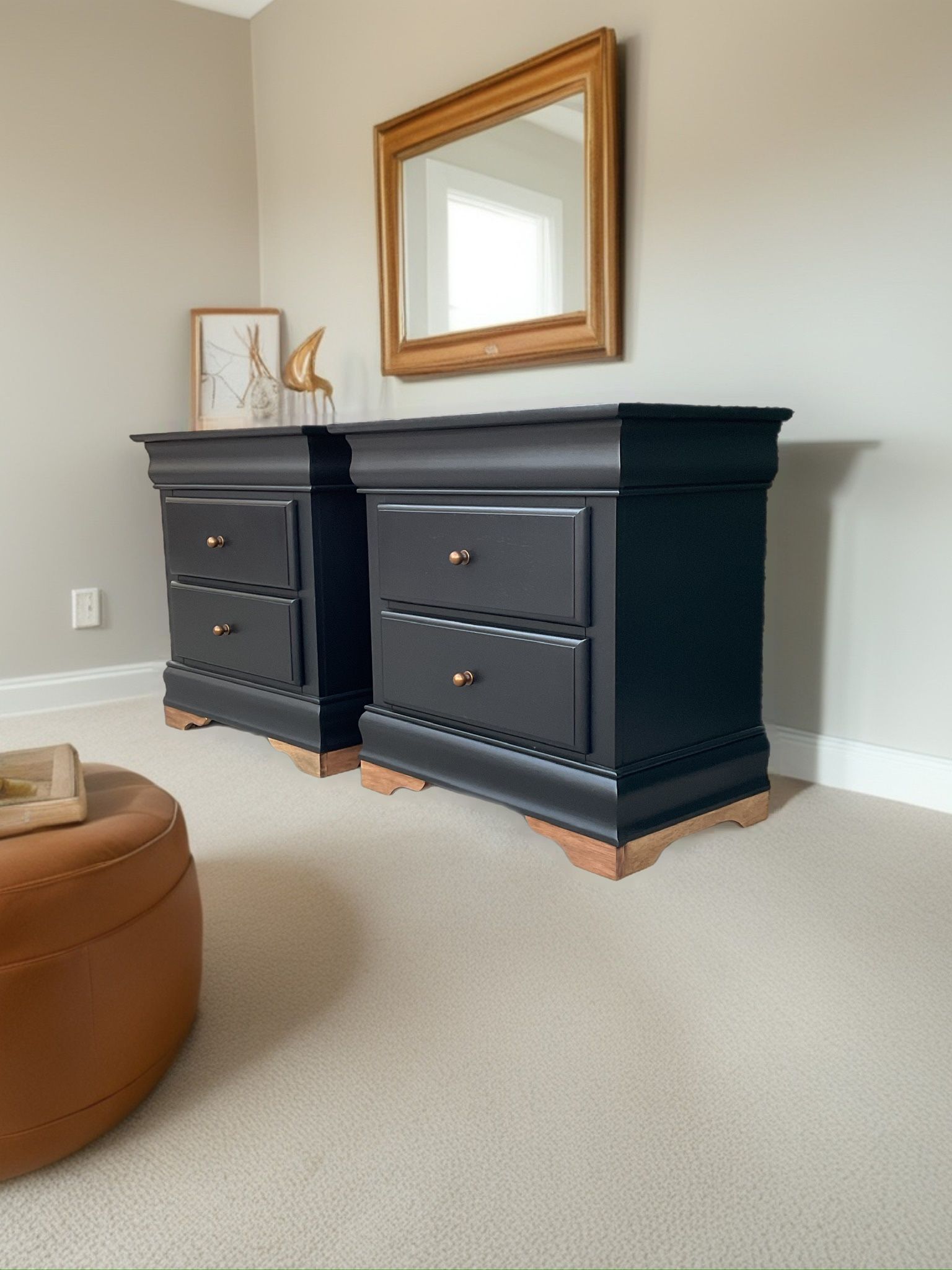 Two Oversized Nightstands /side Tables