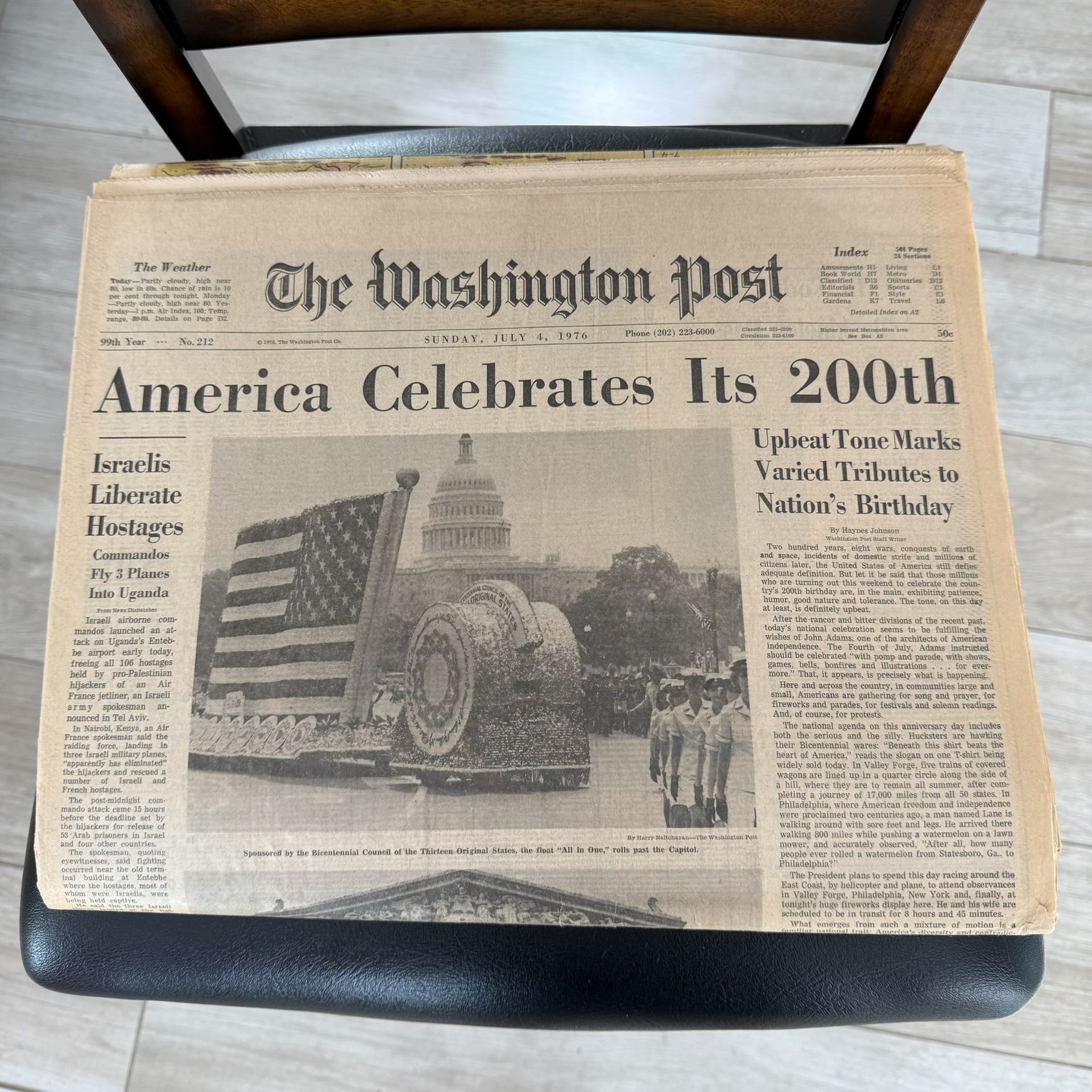 Bicentennial Newspaper Washington Post