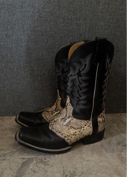 Snakeskin cowboy boots