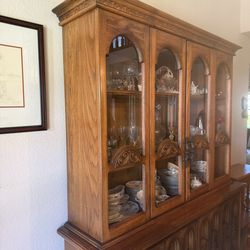 Dining Table And Matching Hutch