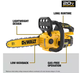 Brushless Cordless Battery Powered Chainsaw Kit with 5.0 Ah Battery and Charger