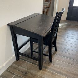 Solid Wood Old School Desk And Chair 