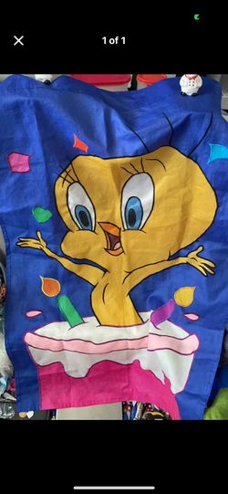 Vintage Tweety bird birthday house flag