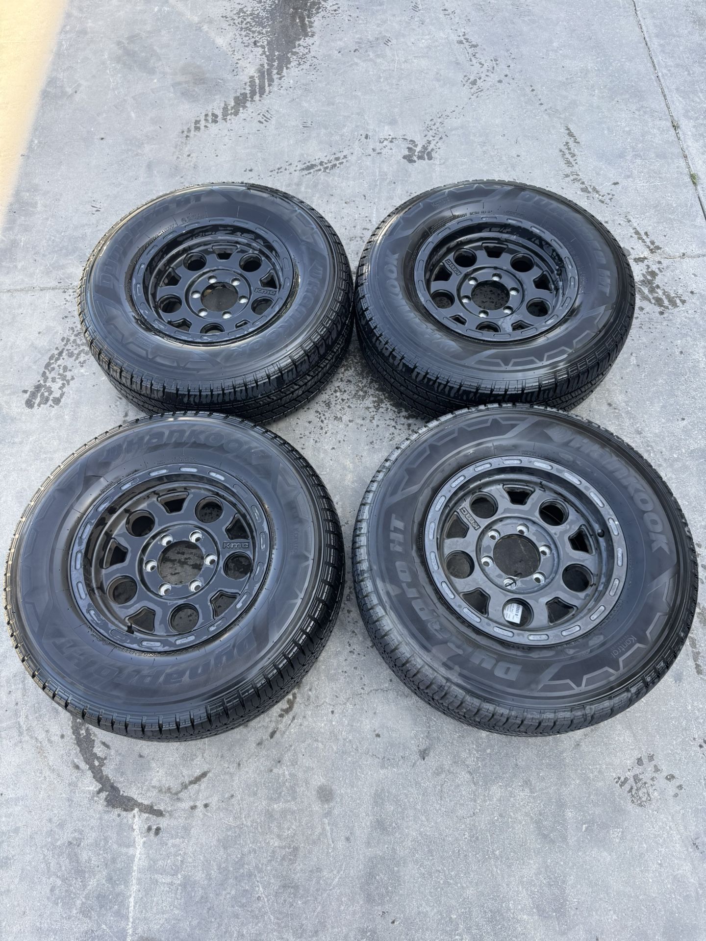 Aftermarket 4 KMC Black Wheels