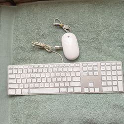 Apple Keyboard Wired ( A1243 ) And Apple Mouse Wired  ( A1152 )  