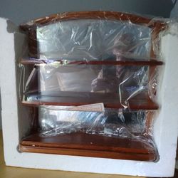 Small Wood Shelf with Mirror New In box 