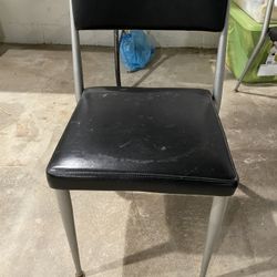 4 Steel Padded Chairs - 