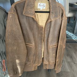 Leather Bomber Jacket