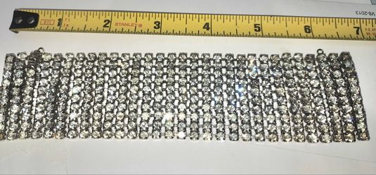 Vintage Rhinestone Chunky Bracelet 