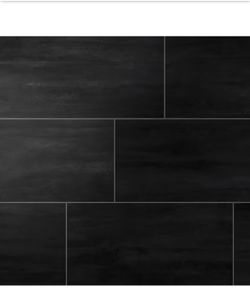 Corso Italia Ray Black 12 in. x 24 in. Concrete Look Porcelain Floor and Wall Tile 