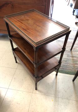 Mahogany and brass table