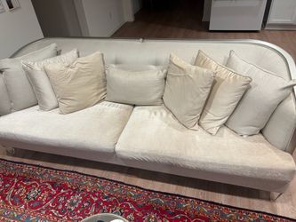 Two couches! Michael Amini & Jane Seymour Melrose Plaza V-Back Glam Sofa (With Pillows)