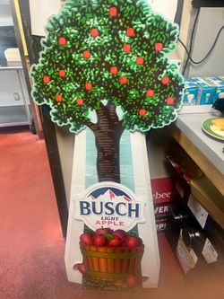 Busch light apple cardboard pop up new unopened