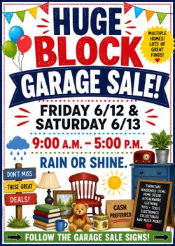 Block garage sale