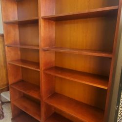 Solid Wood Book Shelf Set For A Home Library - Bookcase, Bookshelves, Bookshelf