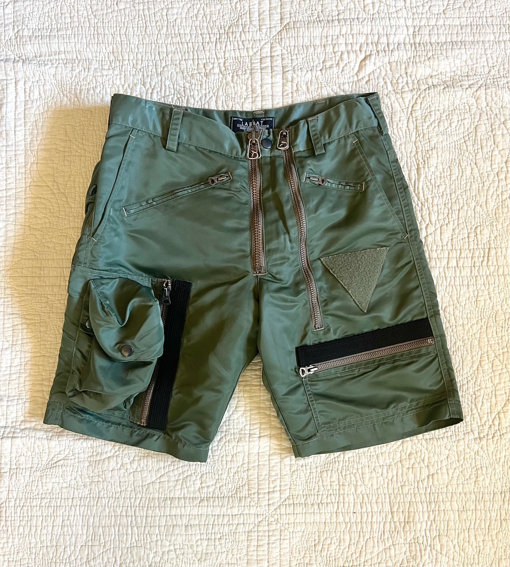 Archive Labrat x Porter MA-1 Olive Shorts Size Small