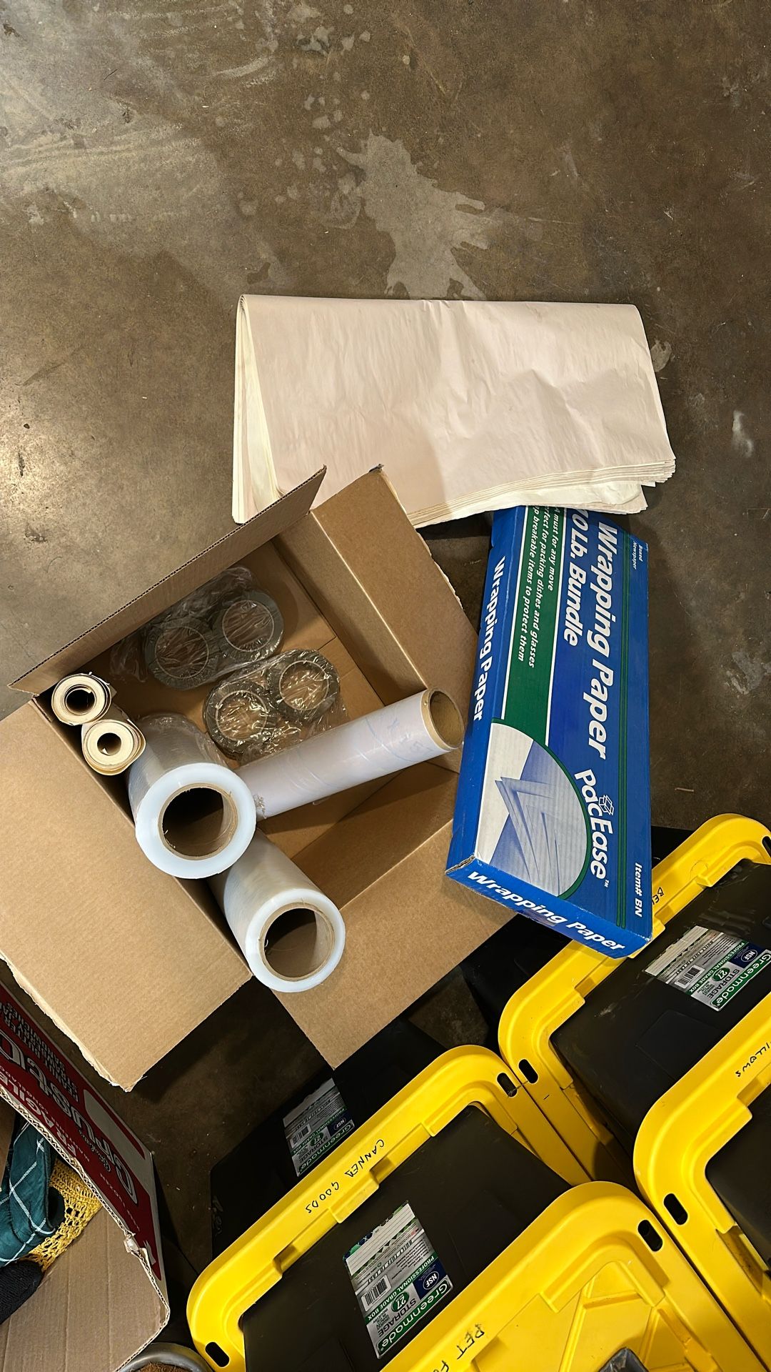 Leftover Moving Supplies