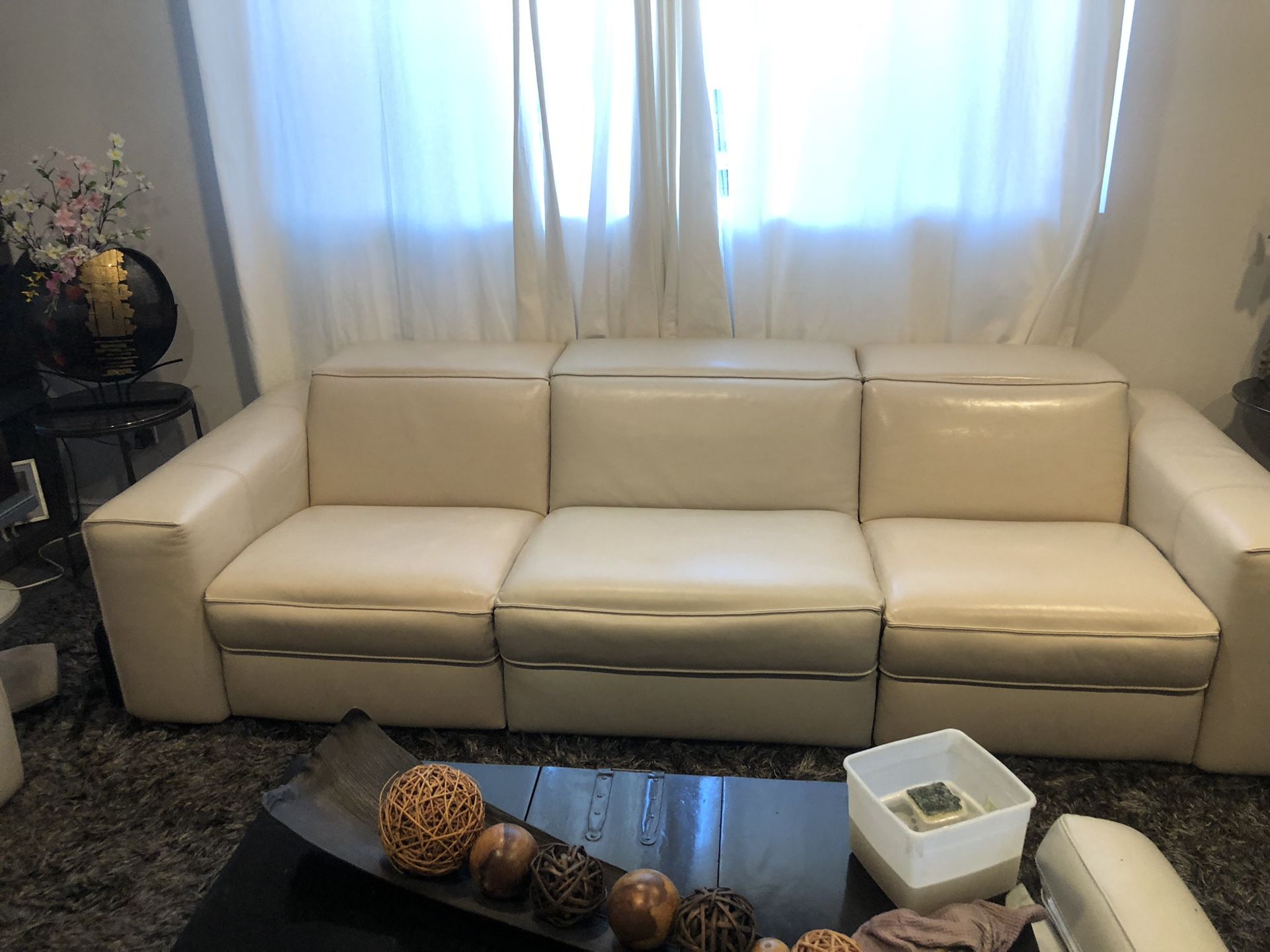 Leather Sofa And Chair 