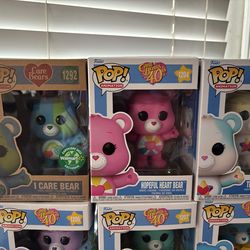 Care Bears Funko Pop Bundle - 6 Figures NIB - Includes Walmart Earth Day Exclusive & 40th Anniversary Set!