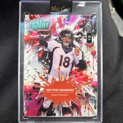Rare NUMBERED Peyton Manning 1/8 2025 Wildcard Splat Paralell Football Card 