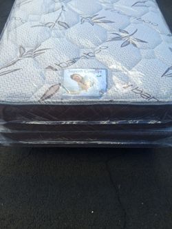 Brand New Queen Size Pillowtop Mattress And Box Spring Free Delivery Depends On Location