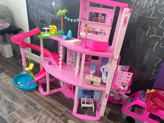 Barbie dream house with camper and scooter