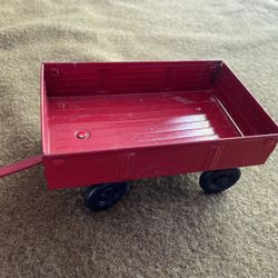 Vintage ERTL Red Wagon Trailer Press Steel Toy 74-7650 USA MADE   