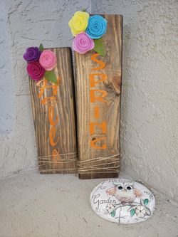 Easter Bunny hello spring wooden decor