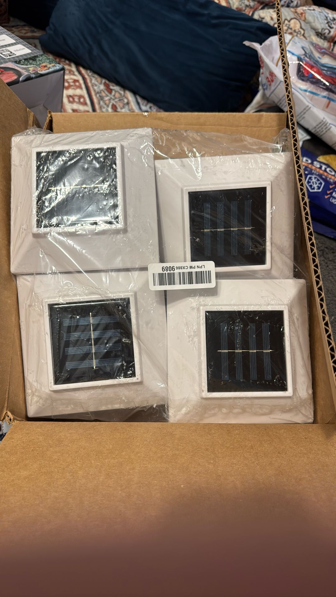 Solar Post Cap Deck Light 4x4 White Low Profile 4 SMD LEDs