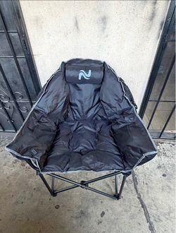 Oversized Folding Camping Chair with Headrest