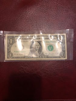 2013 dollar bill low serial number &quads used