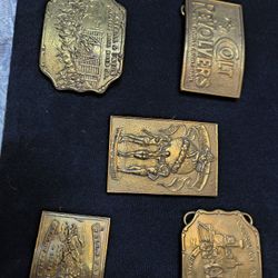 Old Brass Belt Buckles 