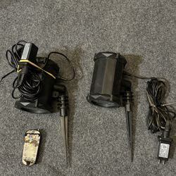 2 Outdoor Laser Holiday Light Projectors + Remote