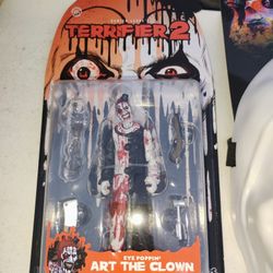 Terrifier 2 Art The Clown Eye Popping  Figure 