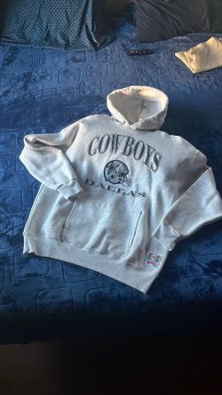 vintage Nutmeg Mills Dallas Cowboys NFL football team sweatshirt. Cream Dallas Cowboys Historic Pullover Hoodie Size M